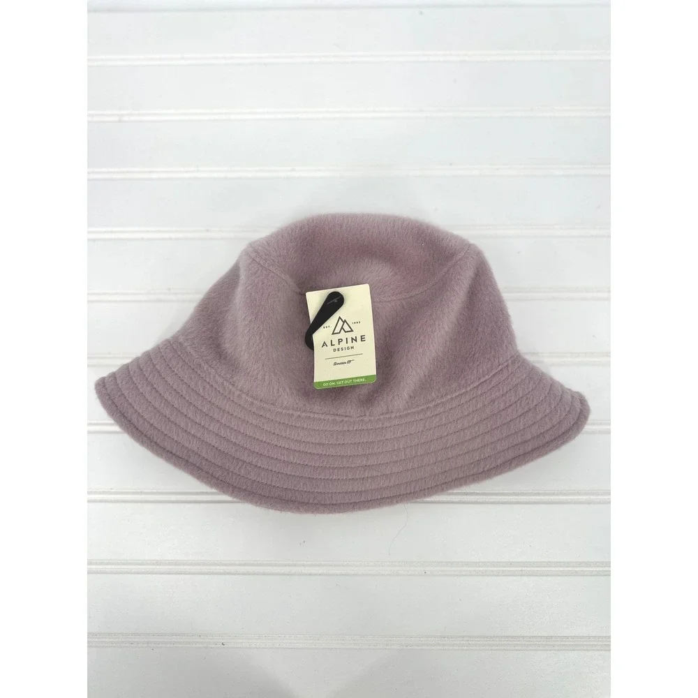 Alpine Design Brushed Bucket Hat Women OSFM Light Purple Faux Fur Winter Warm